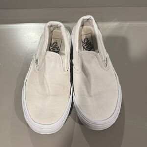 Vans White Slip-On Shoes